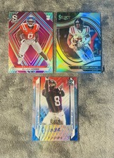 Elijah Moore 2021 Leaf Metal Red White Blue Wave Auto SSP 5/5 Spectra Pink Prizm
