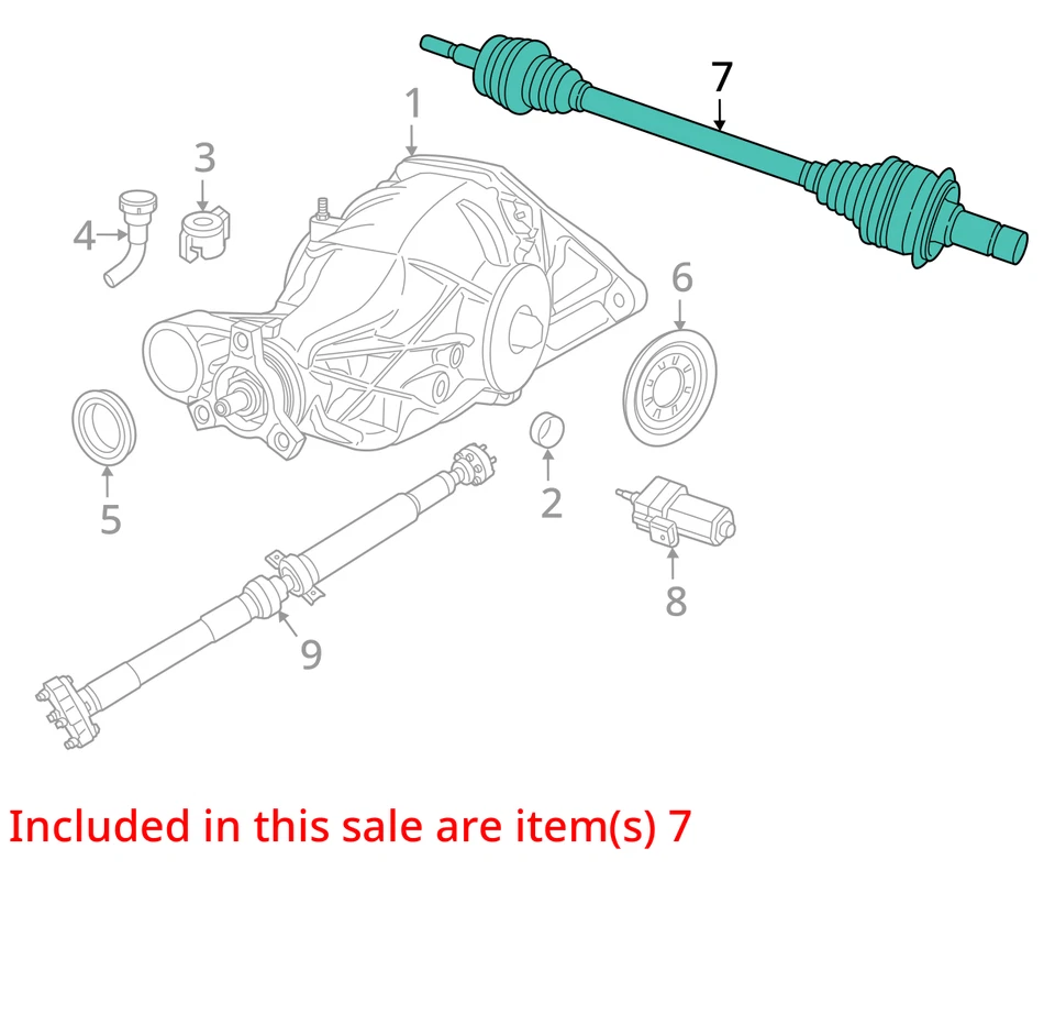 Dodge Durango 2012 conductor trasero izquierdo eje CV fabricante de equipos originales 158 k millas - LKQ362389513 Foto 4 de 4