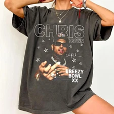 Chris Brown Vintage Shirt Limited Edition Middle Finger Hip Hop Tee