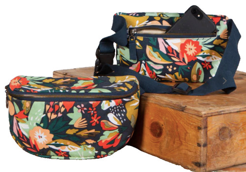 DANICA STUDIO Superbloom Cotton Canvas Hip Belt Crossbody Bag Adjustable Strap