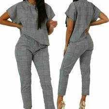 Women Short Sleeve Boxy Lounge Wear Tracksuit Set  Ladies Casual Comfy Two Piece