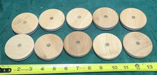 (10) 2-5/8" Wide Mouth Bamboo Glass/Jar Lids with Straw Hole Reusable Bamboo Cap