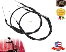 42.3" Black Vinyl Stainless Steel Braided Extended Throttle and Idle Cable Kit
