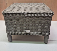 Bramblecrest Somerford Rattan Side Table Square Grey (b)