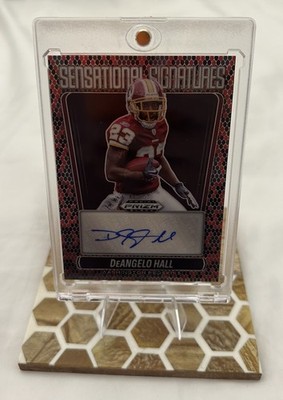 2025 Panini Prizm Black DeAngelo Hall Sensational Signatures Snakeskin Auto #/15