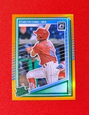 🔥Starlyn Caba /199 -2025 Donruss Optic Orange PRIZM RATED PROSPECTS Card #197