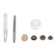 (bronze 3pcs Tool)Metal Press Stud Snap Button Fastener For Leather Clothes NC