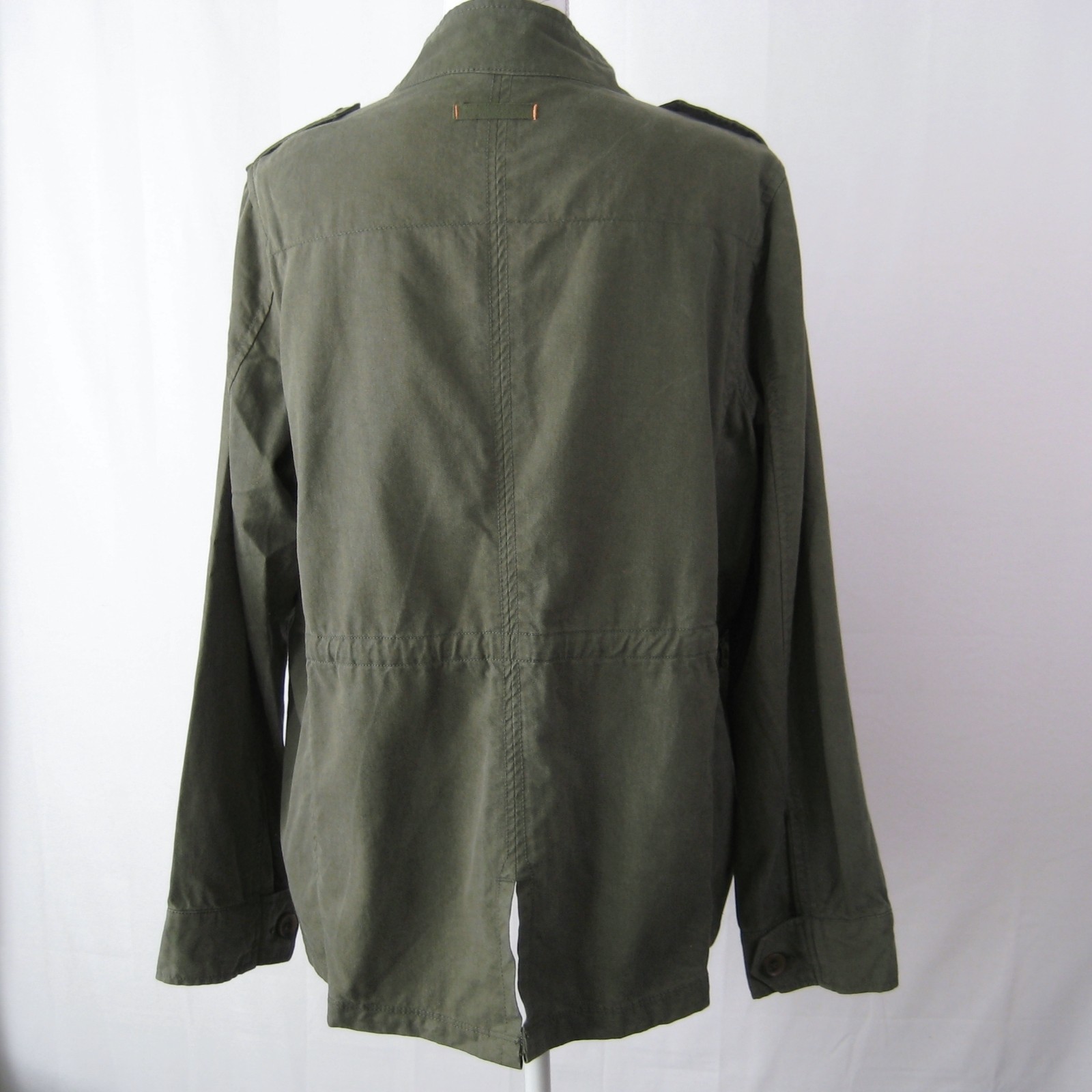 JCP Utility Jacket Women's XL Olive Green Cotton Blend Full Zip