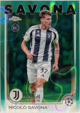 Nicolo Savona 193/199 Rookie Aqua Lava Topps Chrome UCC 2024/25