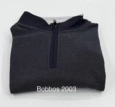 Ted Baker Men's 1/4 Zip Textured Pullover, Blue, Size L