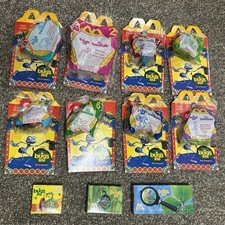1998 McDonalds Disney's Bug's Life Happy Meal Toys Complete Set of 8 Boxes Xtras