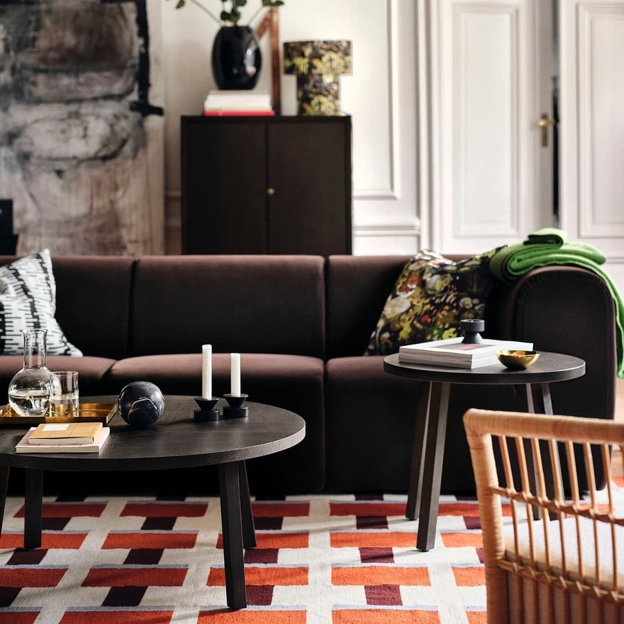 Alfombra de tejido plano IKEA STOCKHOLM 2025 alfombra Kilim sueca escandinava vintage 4x6 pies Foto 2 de 4