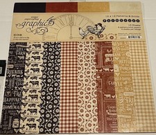 Graphic 45: Farmhouse Bundle; 8x8 12x12 Paper; Ephemera, Stickers; Die Cuts