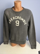 Abercrombie Fitch Sweatshirt XL Gray Muscle Pullover Long Sleeve Crew Neck 9