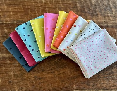10 Fat Quarters Bundle Ruby Star Society ''Starry'' Quilt Cotton