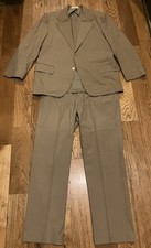 Vintage Brooks Brothers University Shop Tan Suit Size 42 34 Union Made ACTWU
