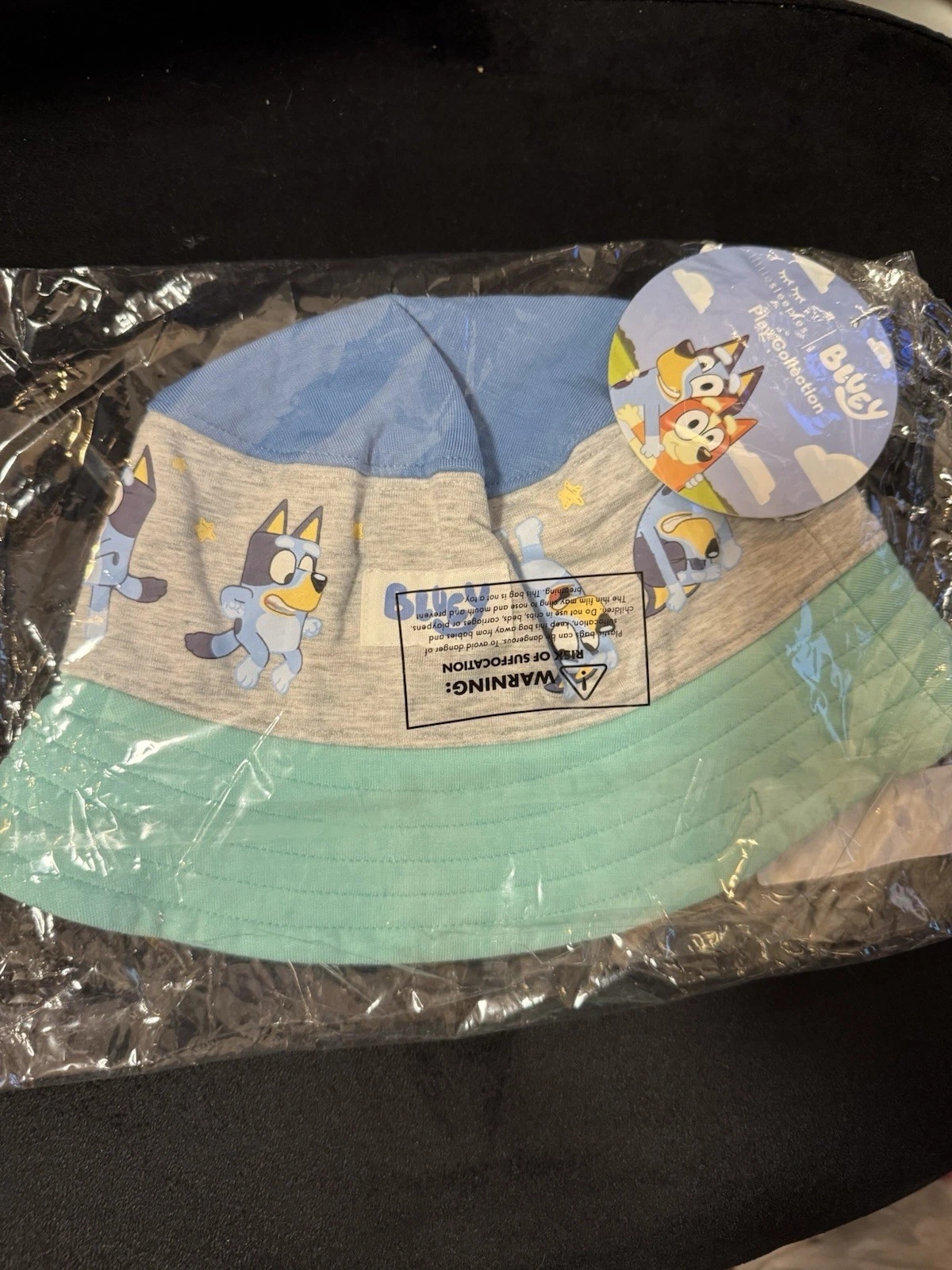 Little Sleepies Bluey Bucket Hat NWT Size 2T-5T