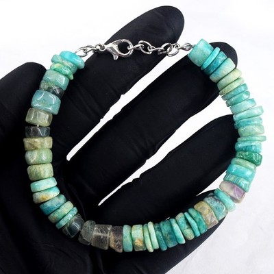 Exclusive Amazonite & Multicolor Fluorite 138.00 Cts Beaded Bracelet RK 42 E784