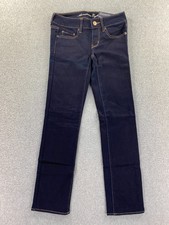 American Eagle Jeans Women's 2 Short Straight Fit New Blue Stretch Denim NOS