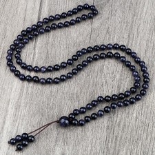 Tiger Eye 108 Mala Prayer Beads Tibetan Style Necklace Meditation 6mm