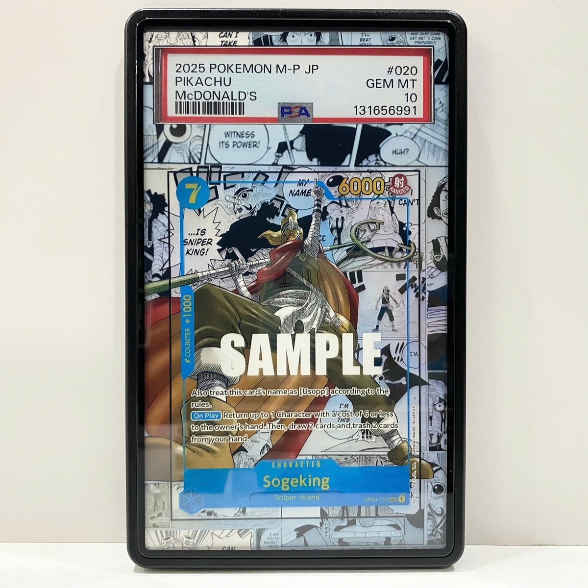 ONE PIECE TCG EXTENDED ART MAGNETIC CASE PSA CARD SOGEKING OP03
