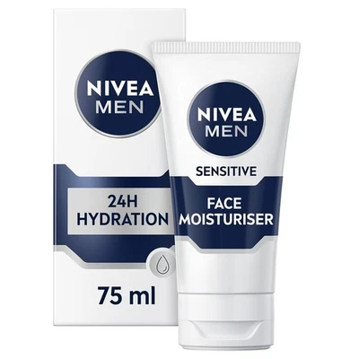 NIVEA MEN Sensitive Face Moisturiser 75ml, Made for Sensitive Skin UK