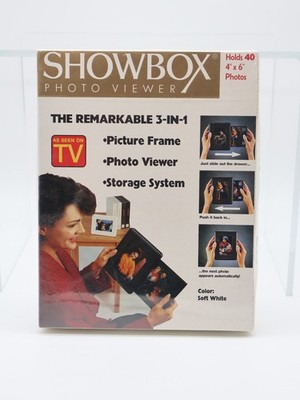 Showbox Photo Viewer 4'' x 6'' Photos Holds Up to 40 - Easy Action To Next Photo