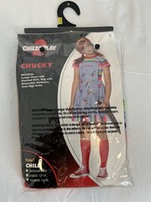 Child's Play 2 Chucky Costume Child Medium 8-10 Halloween Hair Bows Missing