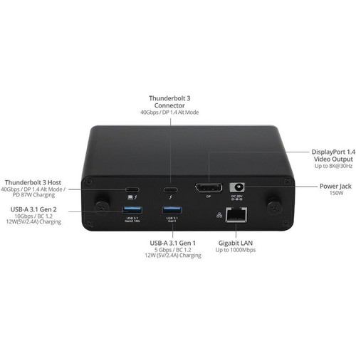SIIG JUDK0K11S1 Thunderbolt 3 DP 1.4 Docking Station - Picture 5 of 5