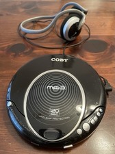 Coby MP-CD521 Portable CD Player Over-Ear Headphones TESTED WORKING