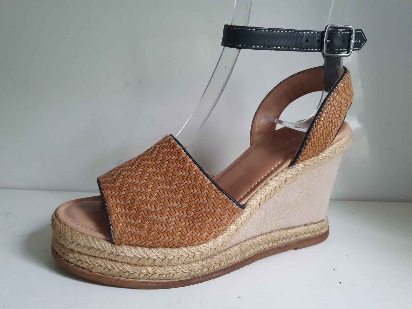 APL SANDALI DONNA GANT MELISSA DESIGNER UK 5 EU 38 ESPADRILLAS BEIGE ZEPPA TACCO