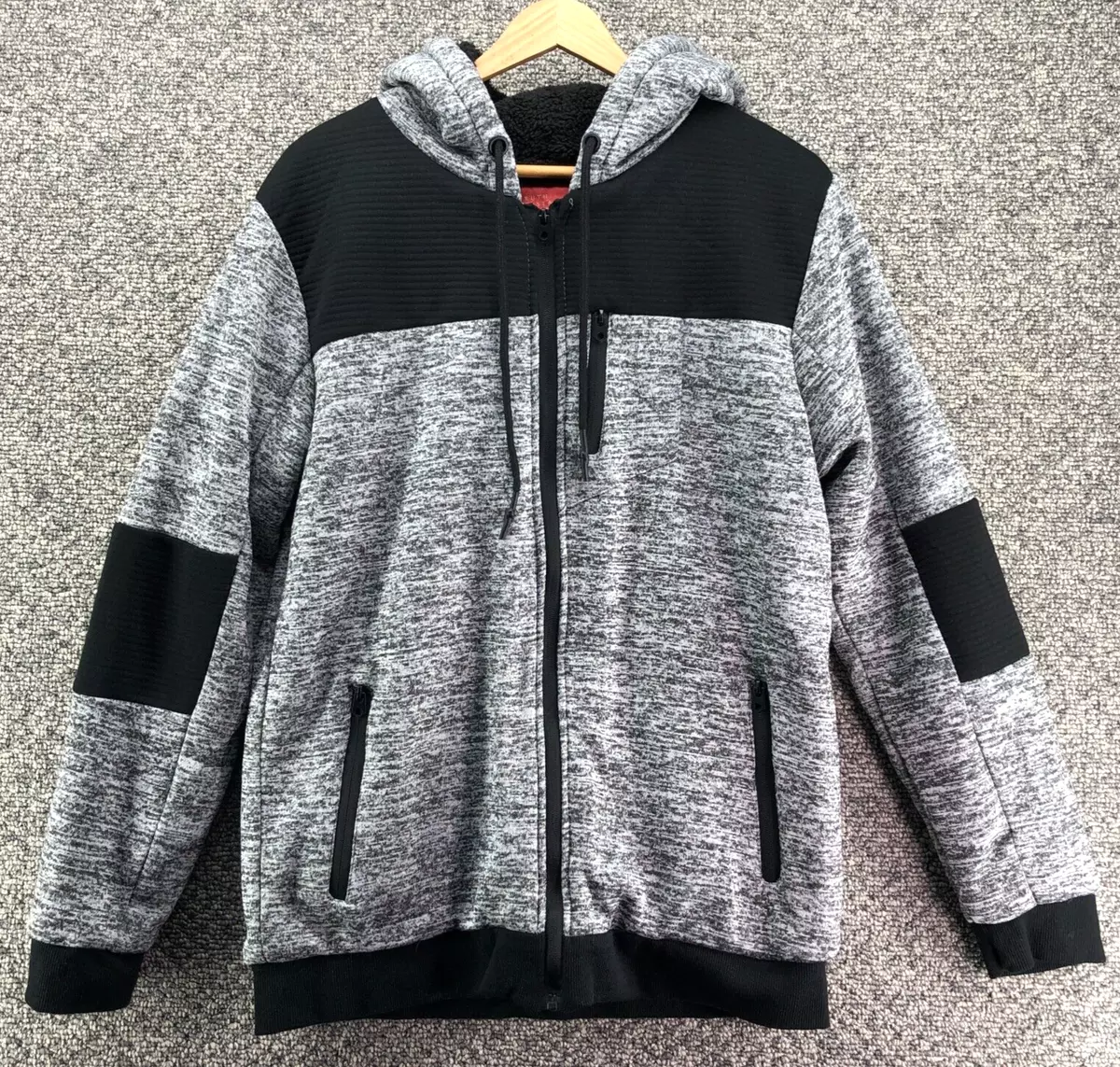 Truth Substance Common Sense Fleece Hoodie Sweatshirt Sz L Black Gray Mens