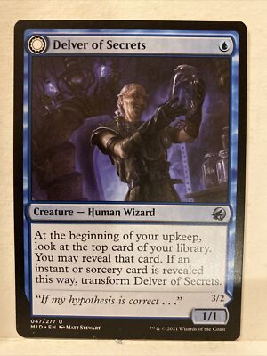 MTG Delver of Secrets Insectile Aberration Innistrad: Midnight Hunt 047 ...