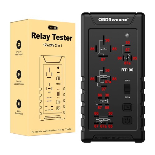 Pro Cordless 12V & 24V Electronic Automotive Relay Tester Car Battery Checker - Picture 1 of 19