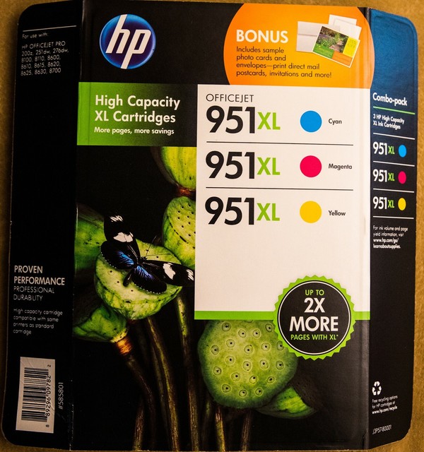 HP 951XL Color Ink Cartridges Cyan/Magenta/Yellow for sale online eBay