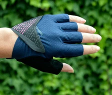 Shimano Evolve Short Finger Cycling Gloves with Gelpads Navy
