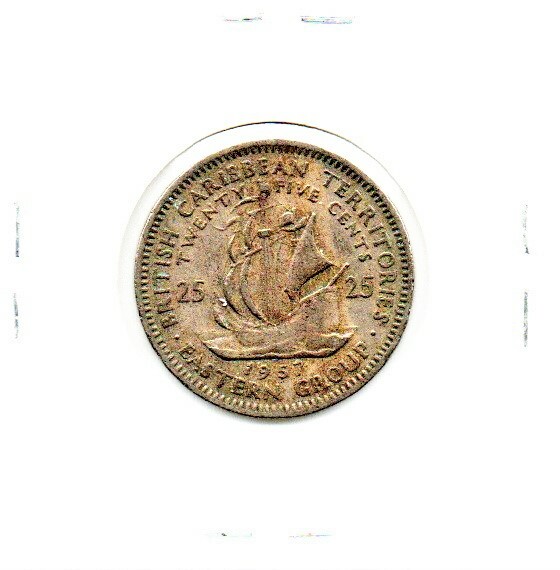 【coin】2枚セット 1990 Cayman Islands 25 Cents Elizabeth II KM# 90 -Very Nice