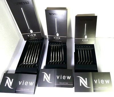 Nespresso Set 3X6 View Spoons Small,Medium,Large Stainless Steel