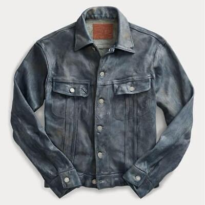 RRL Indigo-Dyed Leather Jacket S | eBay RRL Indigo-Dyed Leather Jacket S | eBay