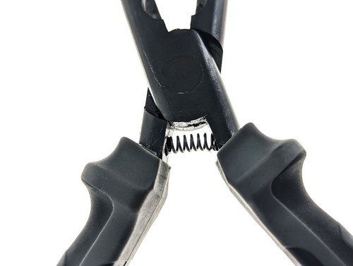 8" Stainless Steel/Nickel Finish Fishing Plier Rubberized Handle  - Afbeelding 3 van 7