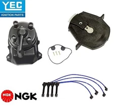YEC & NGK Ignition Kit Distri.Cap Rotor & Wire for Honda Civic HX;1.6L 1996-2000