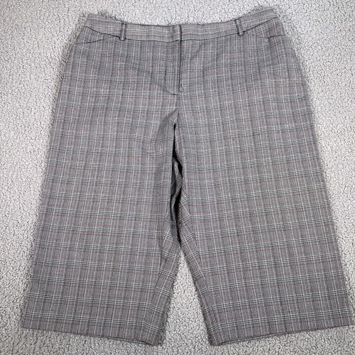 Style Co Capri Dress Pants Womens Size 14 Gray Plaid Stretch | eBay