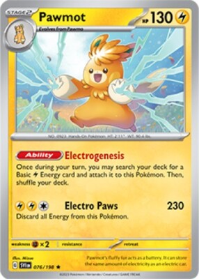 pawmot pokemon card price 2023 Black Star Promos United Kicks then shuffle your deck Pawmot 076/193 - Paldea Evolved