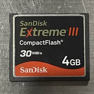 SanDisk Extreme III 4GB 30MB/s 133x - CompactFlash I Card - SDCFX3-4096-901