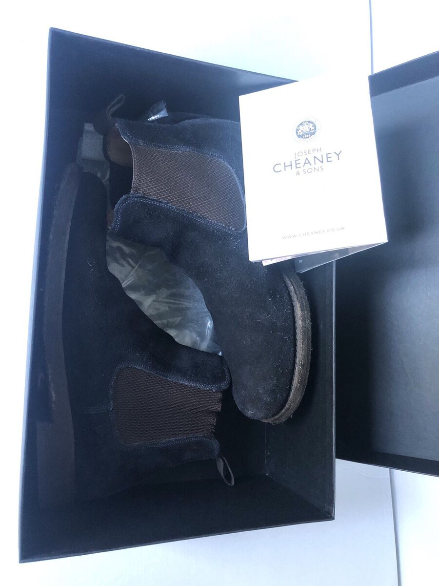 Joseph Cheaney Mens Suede Black Chelsea boots Crepe sole Joseph Cheaney Mens Suede Black Chelsea boots Crepe sole
