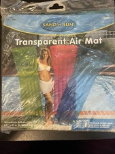 NEW Vintage 1999 The Wet Set Inflatable Pool Air Mat Float 72"x 27" Blue Intex