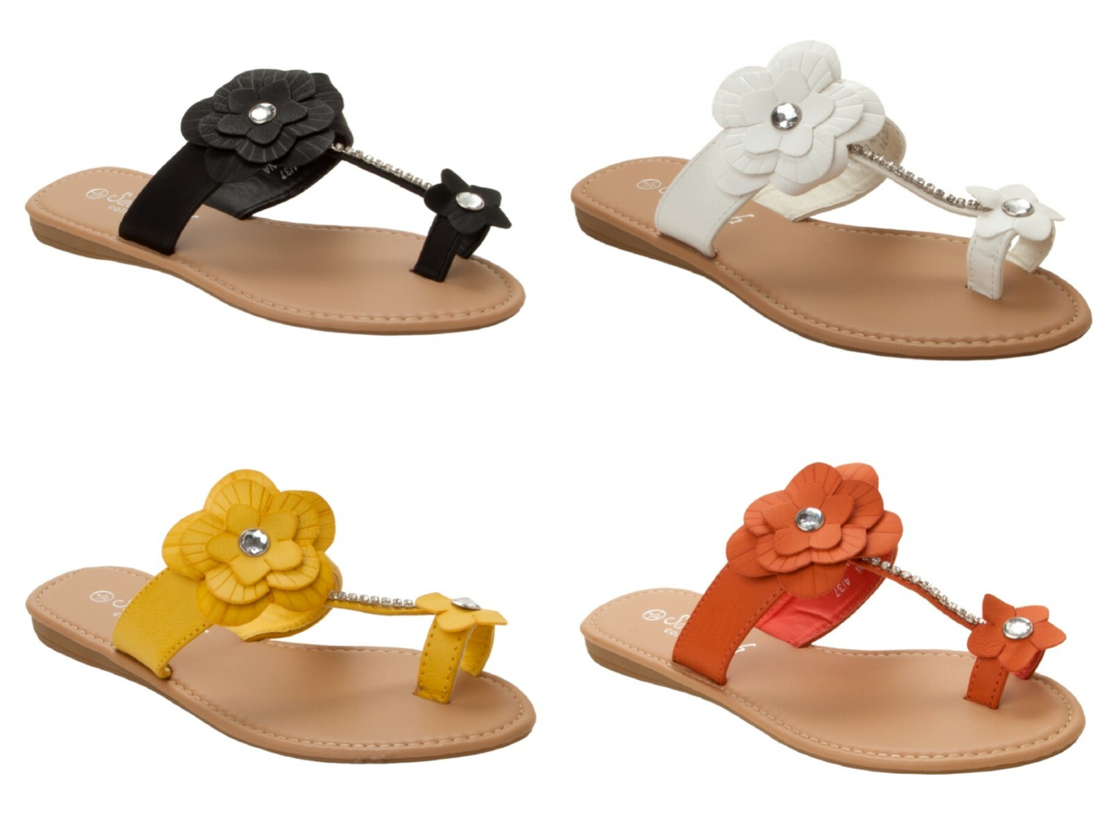 New Spring And Summer Sandals Female Roman Diamond Flip-flops