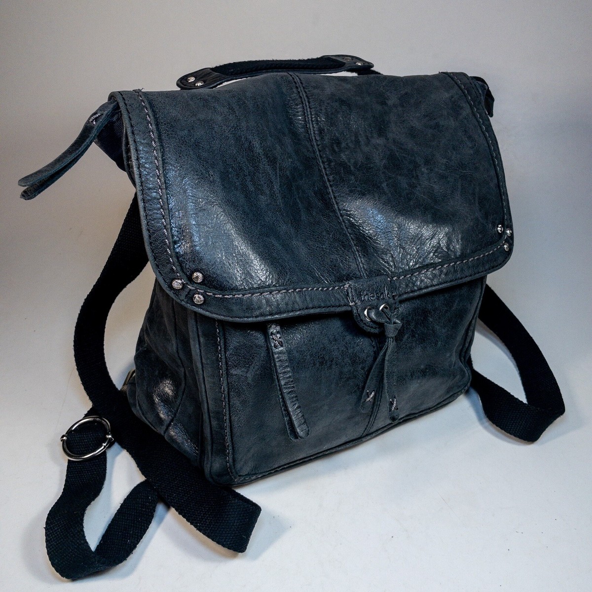 The Sak Ventura Distressed Black Leather Backpack 