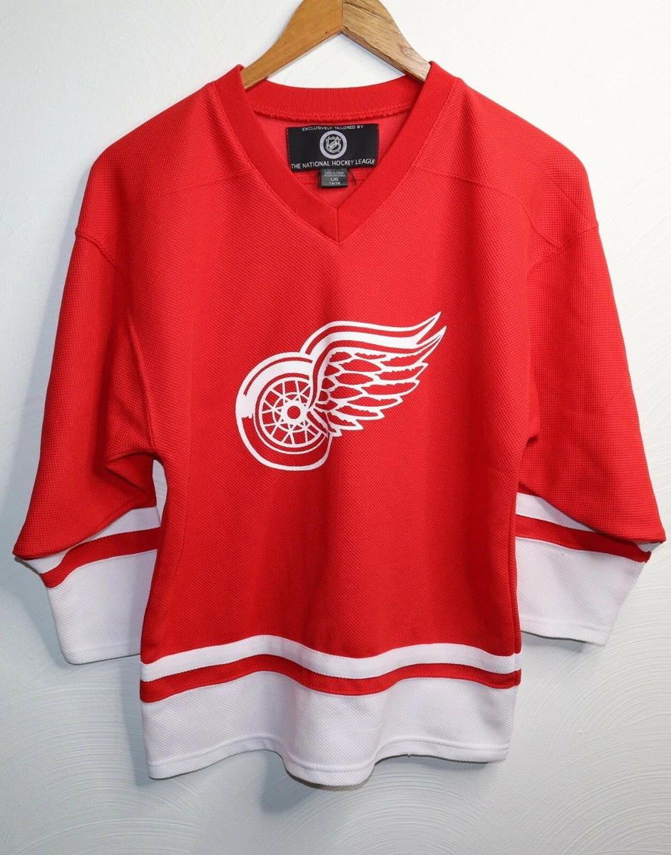 Detroit Red Wings Youth Large 14/16 Jersey Un-Named Red NHL Tag 00s Hockey  Town