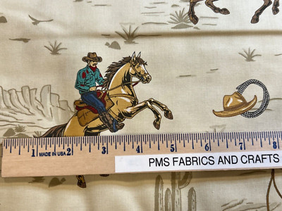 MODA Saddle Ranch 100% med cotton fabric by the yard 3379012 Cowboy Cactus Horse